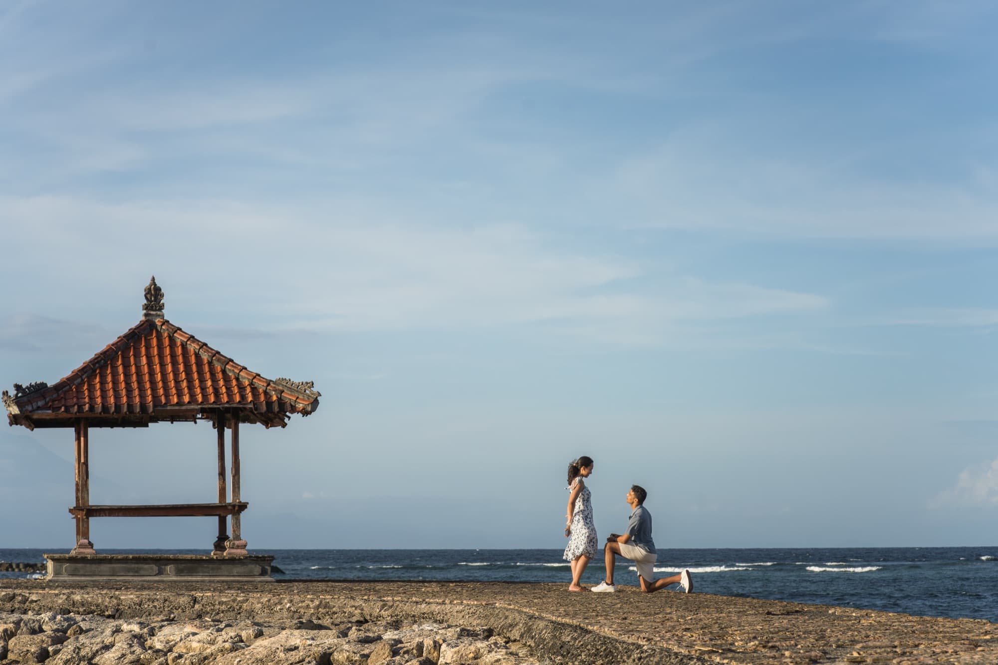 The proposal moment — Arry and Michell in Bali, 2026
